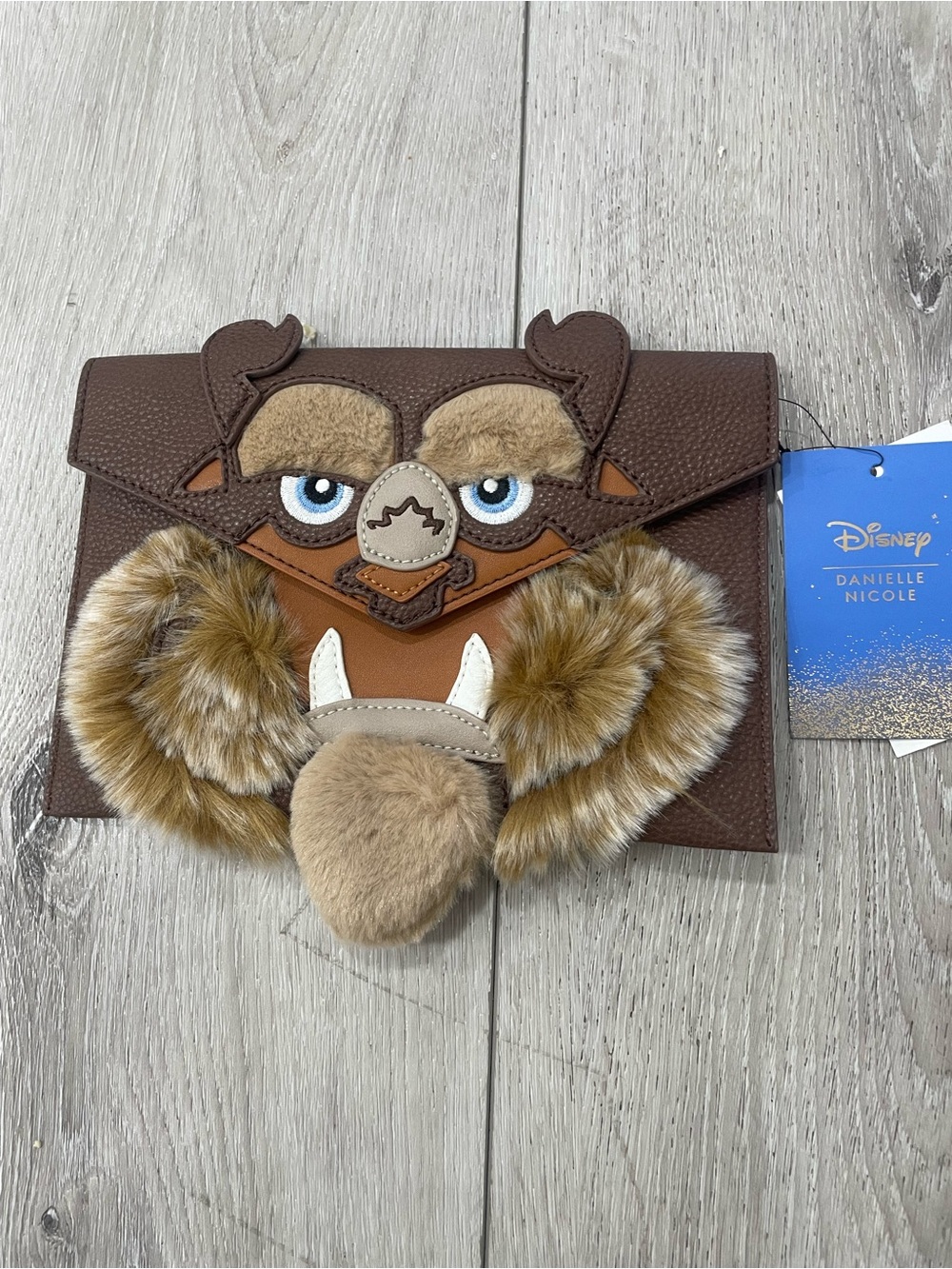 Danielle Nicole Brown & Tan Beast Character Crossbody Clutch